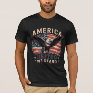 Camiseta Patriótica Unidos Nós Estamos Bandeira Am