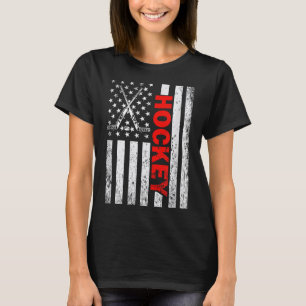 Camiseta Patriótica Usa Para A Mulher Do Hockey Da