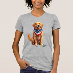 Camiseta Patriótica Vintage de 4 de Julho de Golde