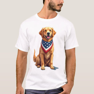 Camiseta Patriótica Vintage de 4 de Julho de Golde