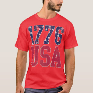 Camiseta Patriótico 1776 EUA América 4º de julho Independên