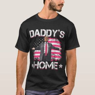 Camiseta Patriótico 2024 do American Flag Daddys Home Trump