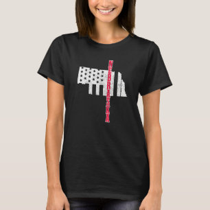 Camiseta Patriótico 4º do Orgulho do Mapa da Bandeira Ameri