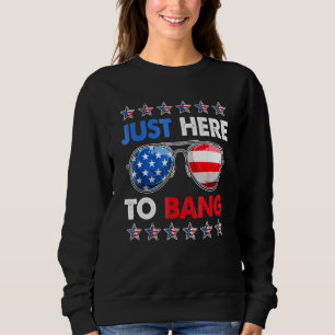 Camiseta Patriótico 4 De Julho Apenas Aqui Para Bang Usa Su