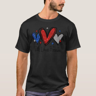 Camiseta Patriótico 4 De Julho, Bandeira Americana Heart Fa