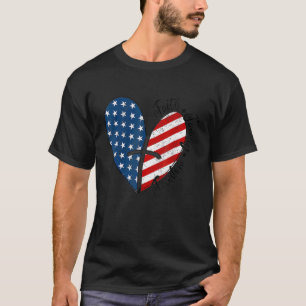 Camiseta Patriótico 4 De Julho, Bandeira Americana Heart Fa