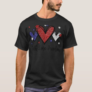 Camiseta Patriótico 4 De Julho, Bandeira Americana Heart Fa