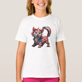Camiseta Patriótico 4 de Julho Fofo