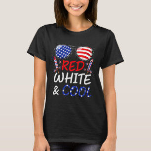 Camiseta Patriótico 4 De Julho Óculos Vermelhos Legal