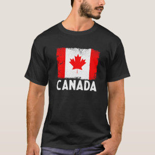 Camiseta Patriótico Afastado da Bandeira do Canadá