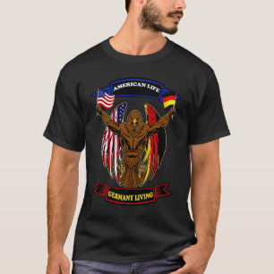Camiseta Patriótico alemão Americano Flagle herança exp