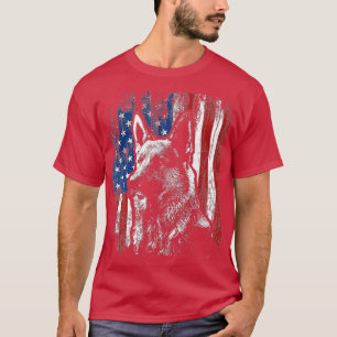 Camiseta Patriótico-Alemão-Shepherd-Americano-Flag Dog Gift