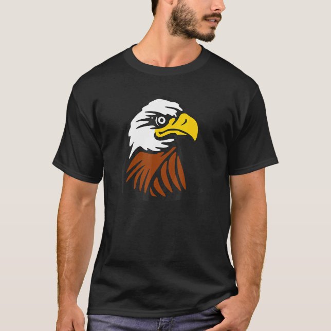 Camiseta Patriótico Americano Bald Eagle (Frente)