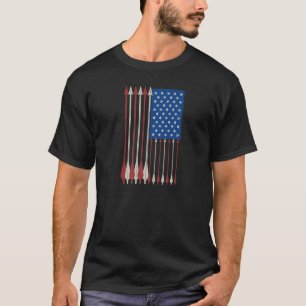 Camiseta Patriótico Arco De Bandeira Americano E Arqueiro D