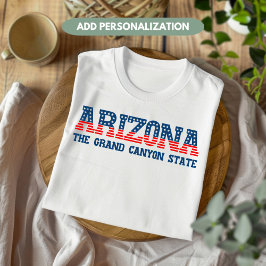 Camiseta Patriótico arizona O Personalizado De Estado Do Gr