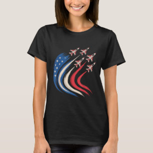 Camiseta Patriótico Armador De Bandeira Dos Eua Jet 4 De Ju