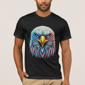 Camiseta Patriótico Bald Eagle dos Estados Unidos