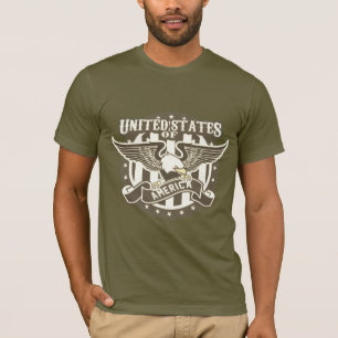 Camiseta Patriótico Bald Eagle dos Estados Unidos da Améric