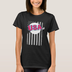 Camiseta Patriótico Bandeira Americana Golfe Americano Golf