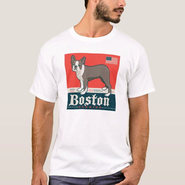 Camiseta Patriótico | Boston Terrier (Frente)