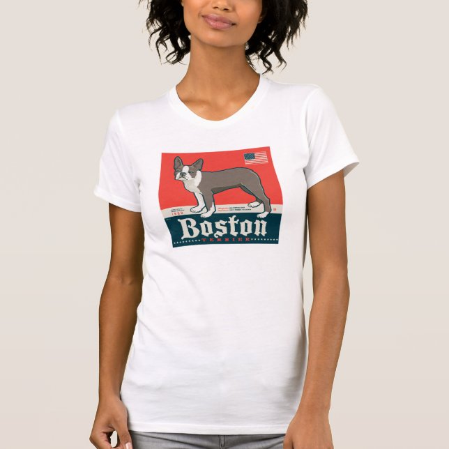 Camiseta Patriótico | Boston Terrier (Frente)