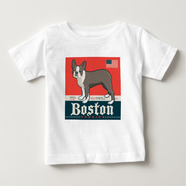 Camiseta Patriótico | Boston Terrier (Frente)