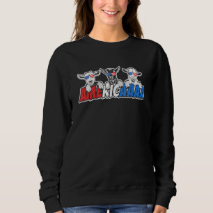 Camiseta Patriótico Cabra Usa Bandeira Sunglass Goat Americ