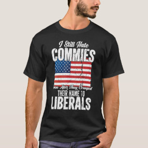 Camiseta Patriótico Comunista Anti-Socialista Pro América