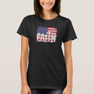 Camiseta Patriótico Cristão Cita Fé Cruz Religiosa U