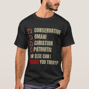 Camiseta Patriótico Cristão Conservador Omani