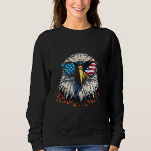 Camiseta Patriótico Da Bandeira Americana Bald Eagle Em Qua