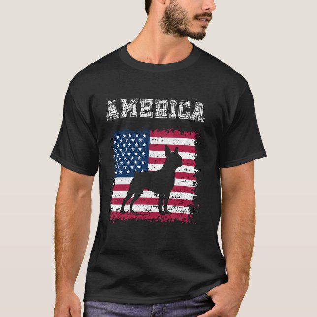 Camiseta Patriótico da Bandeira Americana em 4 de julho de  (Frente)