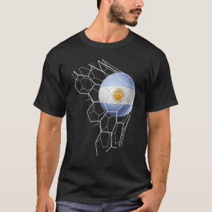Camiseta Patriótico da Bandeira Argentina pelo time de fute