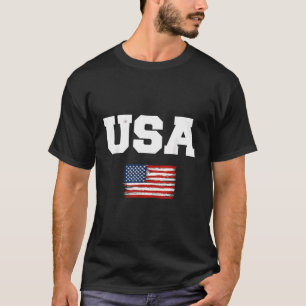 Camiseta Patriótico Da Bandeira Dos Eua 4 De Julho Dia Do I