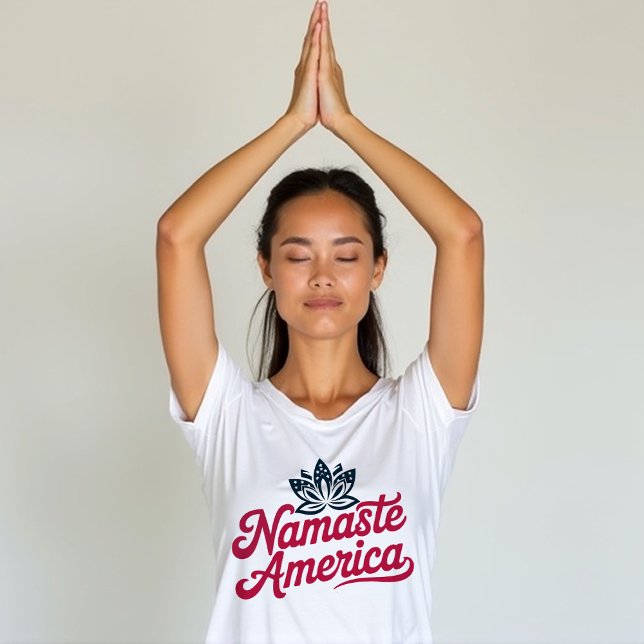 Camiseta Patriótico da Namaste America Yoga (Criador carregado)