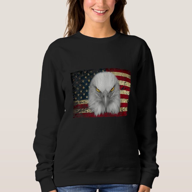 Camiseta Patriótico de Bandeira Americano (Frente)