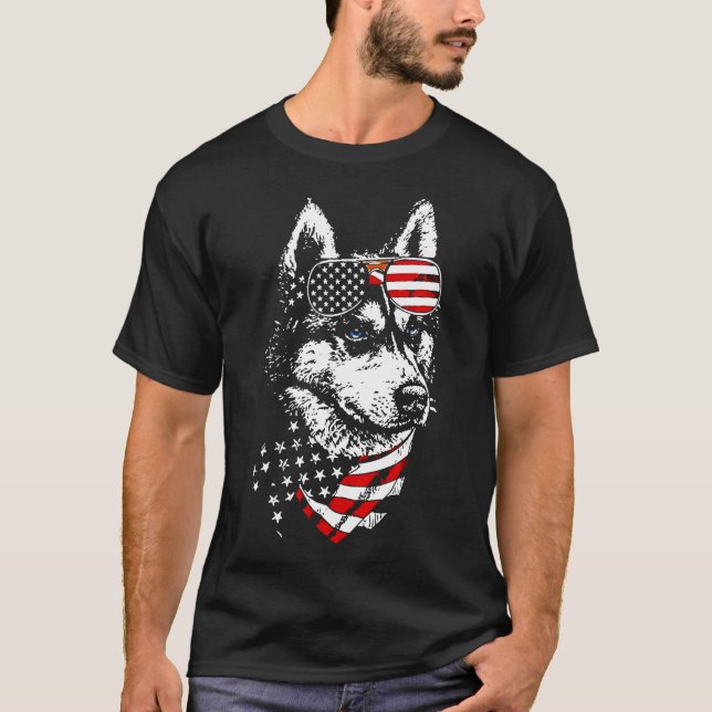 Camiseta Patriótico de Bandeira dos Estados Unidos da Améri (Frente)