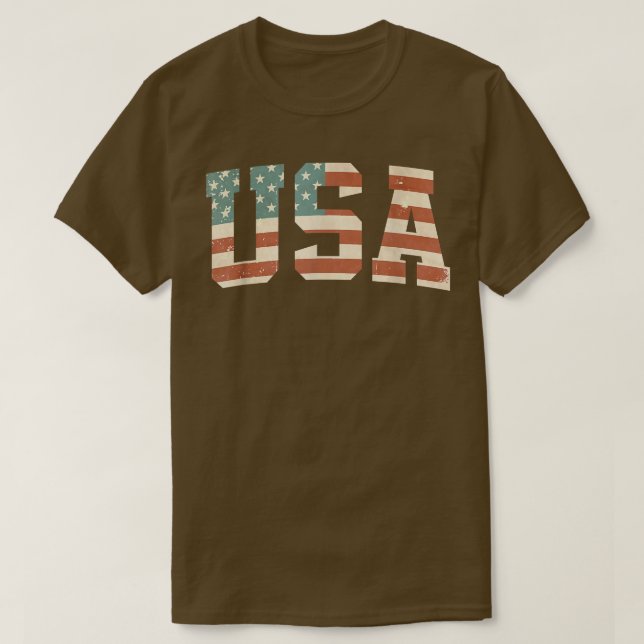 Camiseta Patriótico de Bandeira dos EUA (Frente do Design)