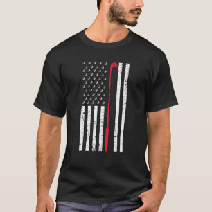 Camiseta Patriótico de Golfe de Bandeira Americana