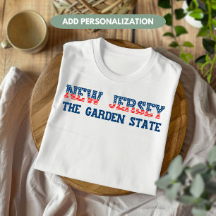Camiseta Patriótico de Nova Jersey O Personalizado Do Estad