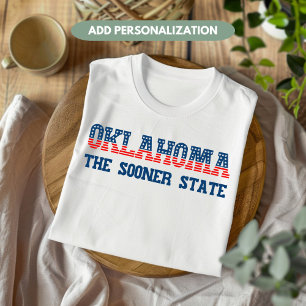 Camiseta Patriótico De Oklahoma O Costume De Estado Mais Ce