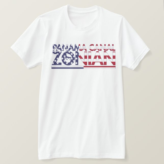 Camiseta Patriótico do Canal Zônico do Panamá (Frente do Design)