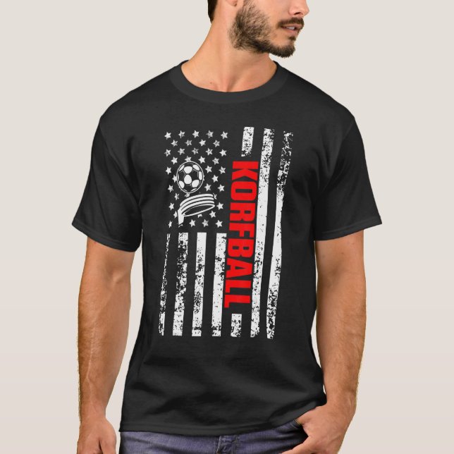 Camiseta Patriótico do Esporte Americano de Bandeira (Frente)