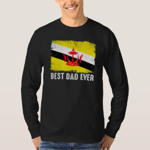 Camiseta Patriótico do Melhor Pai de Brunei Sofrido