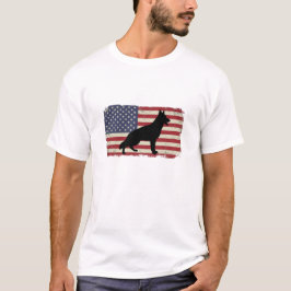 Camiseta Patriótico DOG American Flag Vintage