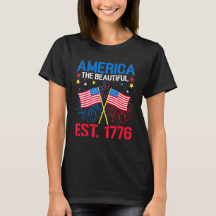 Camiseta Patriótico dos EUA 4 de julho América 1776 Homens