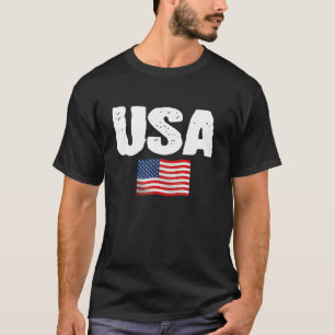 Camiseta Patriótico dos EUA Dia 4 de julho da América do No