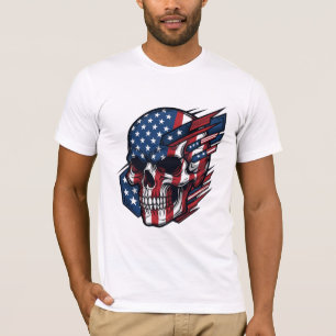 Camiseta Patriótico dos Homens do Pavilhão Americano