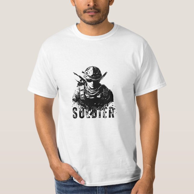 Camiseta Patriótico dos Homens Soldados dos EUA (Frente)