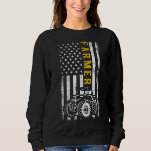 Camiseta Patriótico dos Tratores de Bandeiras Americanas de
